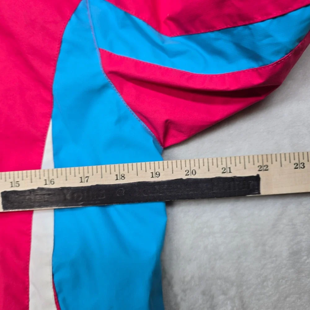 LLBean Systems Jacket Kids Girls‎ Large 14-16 Pink Blue Waterproof Hooded Ski